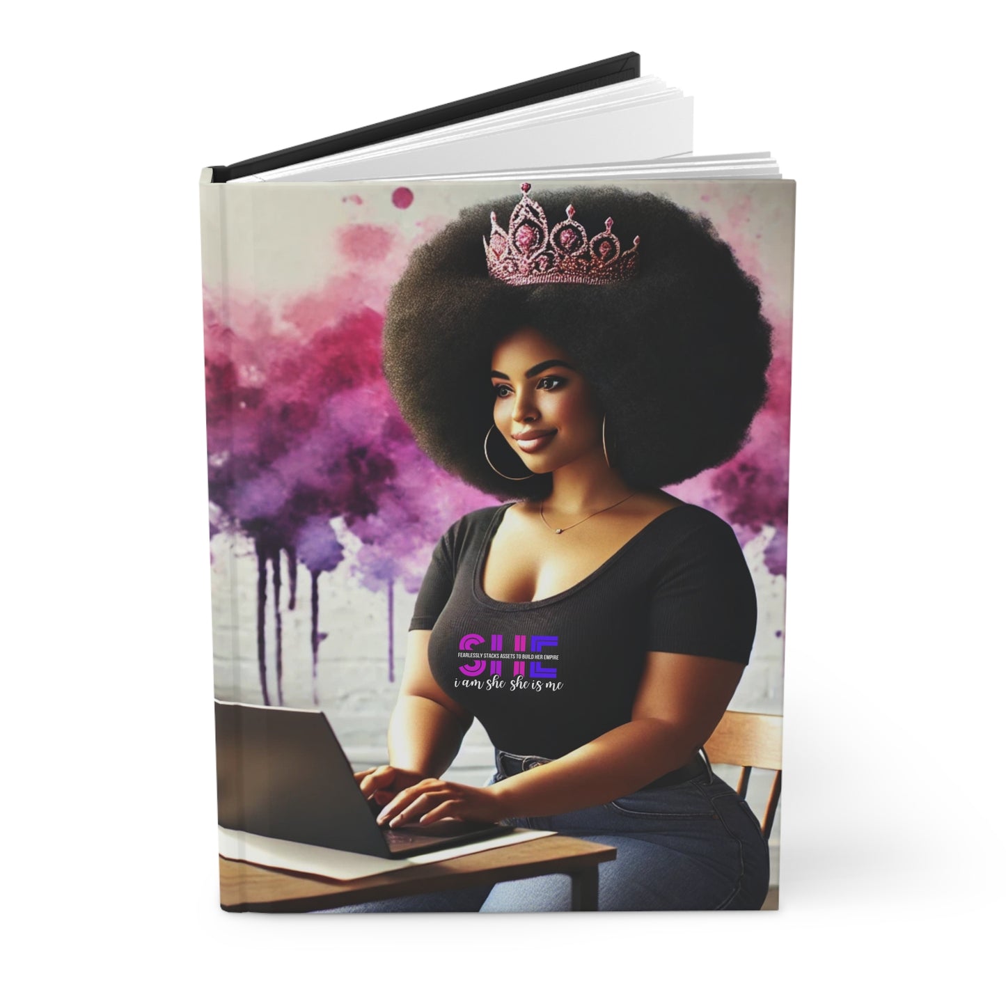 She Fearlessly Stacks Assets to Build Her Empire Hardcover Journal Matte