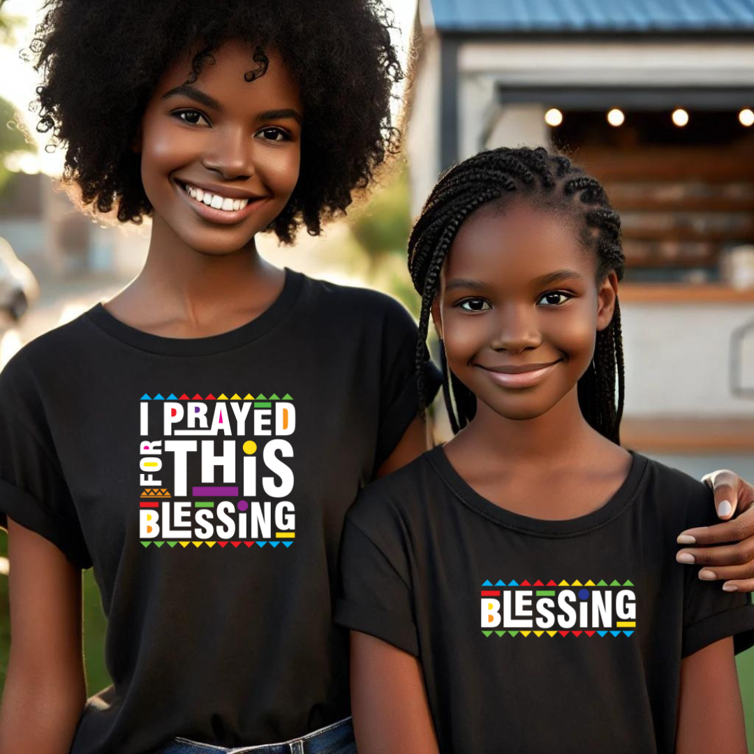 I Prayed for this Blessing Adult Short Sleeve Tee